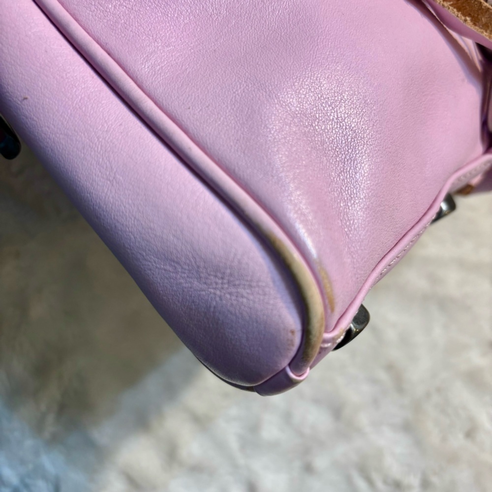 Rebecca Minkoff Leather Crossbody M.A.C Pink Nickel Hardware Tassel Zipper Pulls - Picture 12 of 16